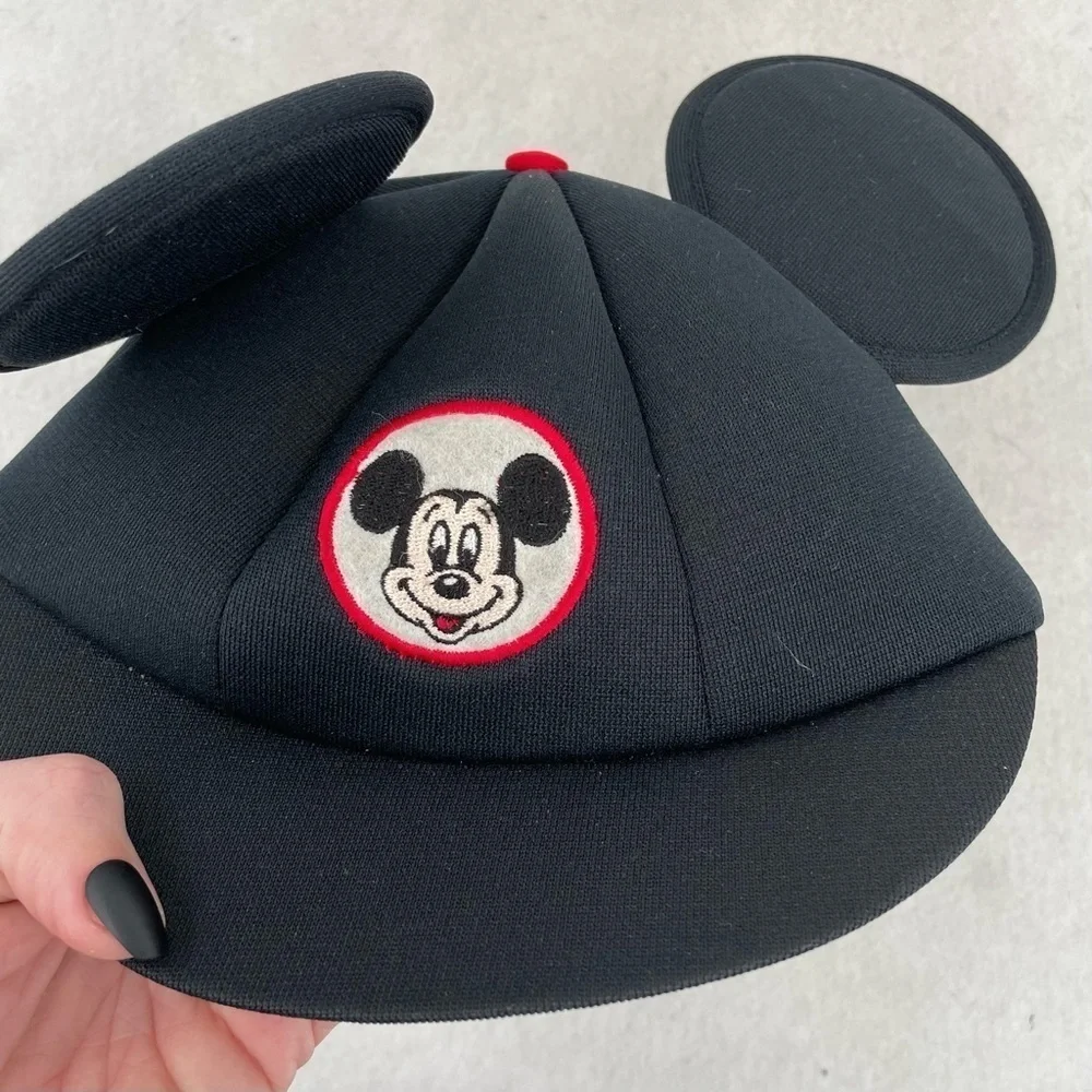 DISNEY Goofys Hat Co. Vintage Snap Back Black Hat with Mickey Mouse Ears Small - Picture 2 of 8